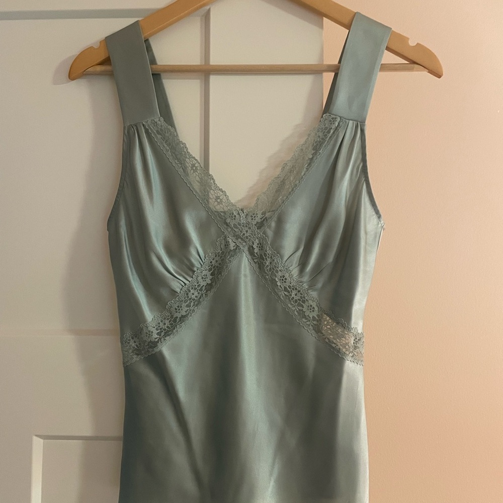 Reformation Silk Lace Top